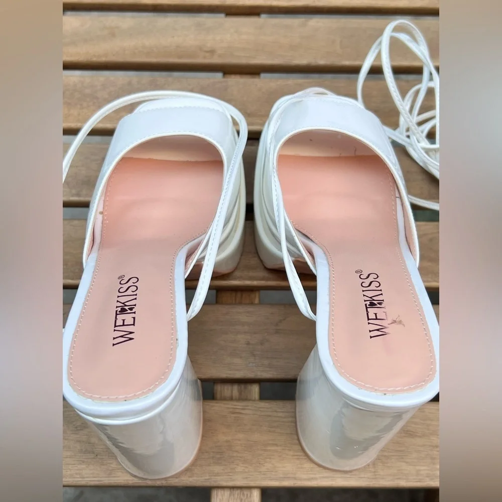 WET KISS Platform Gladiator Heels